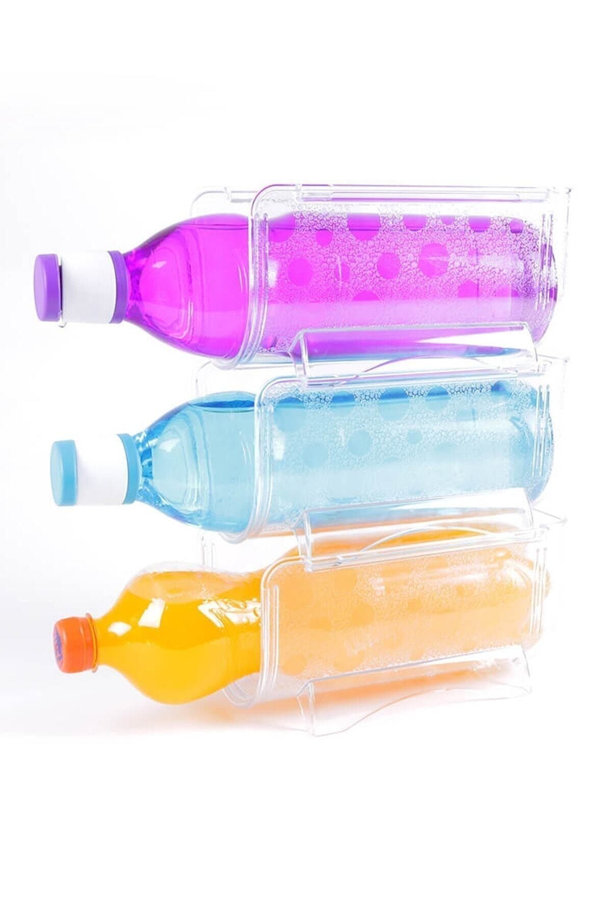 Decobella Raft Transparent Pentru Sticle 3 Buc - One Size