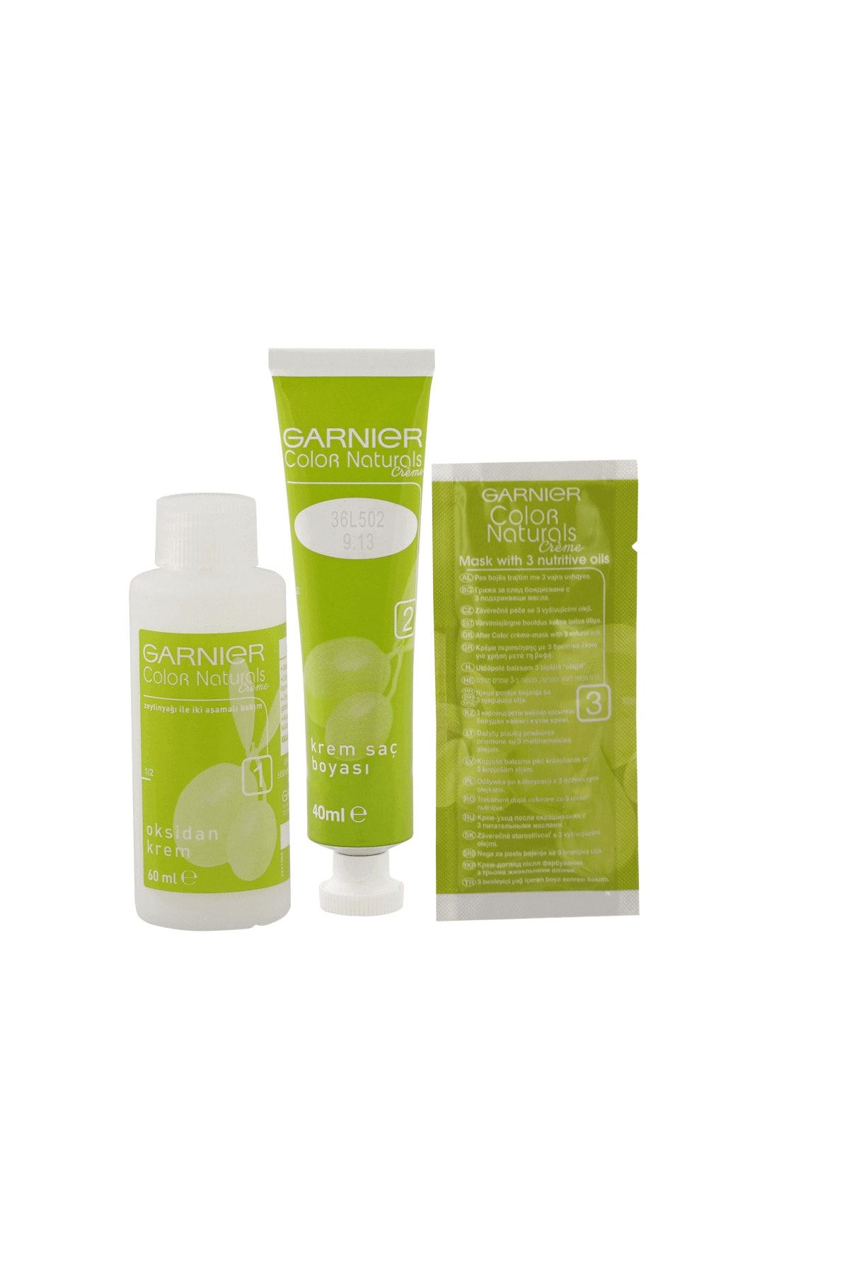 رنگ مو زنانه طبیعی موهای خاکستر شماره زرد: 9.13 Garnier