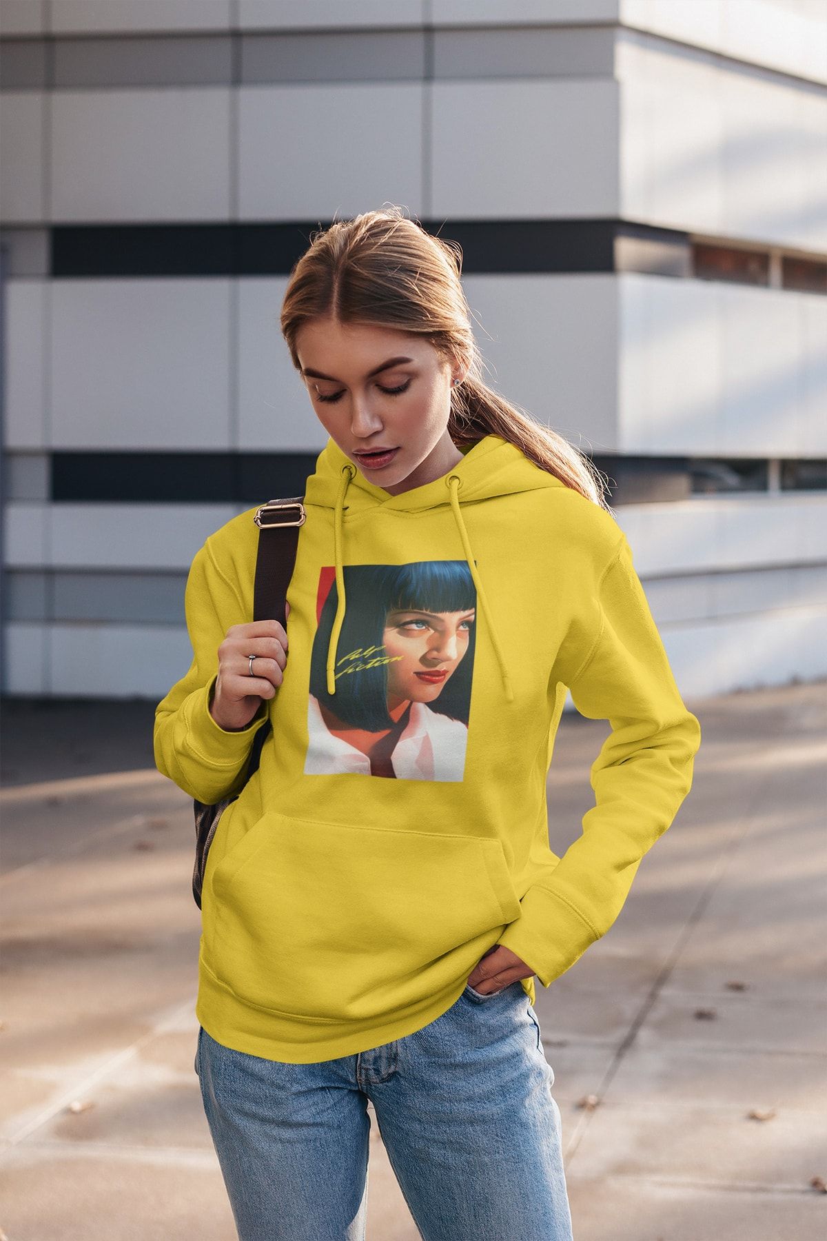 Advantage Pulp Fiction Mia Logo Hoodie Sweatshirt Trendyol