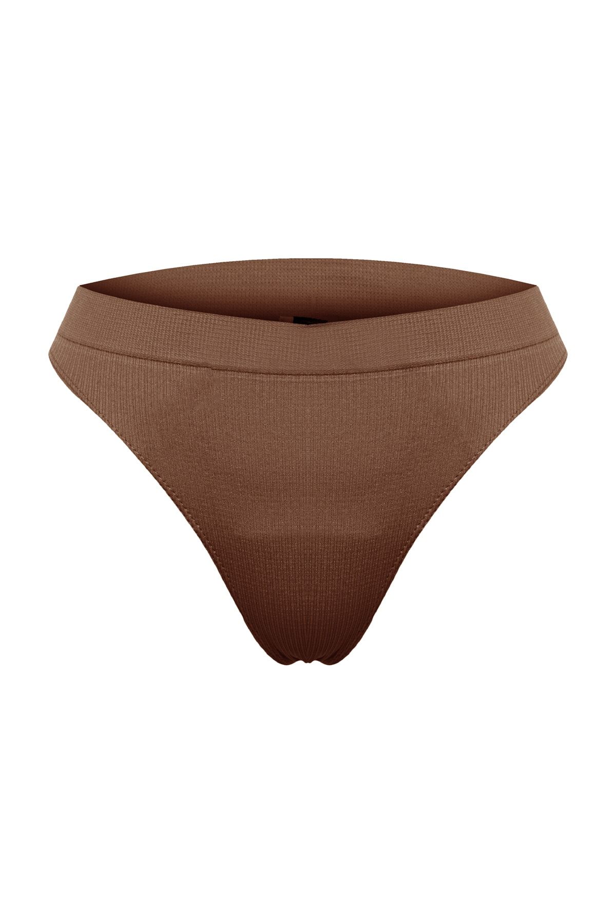 Trendyol Collection-Braun-Nude 2er-Pack nahtlose/nahtlose Tanga-Strickhöschen THMAW23KU00139 16