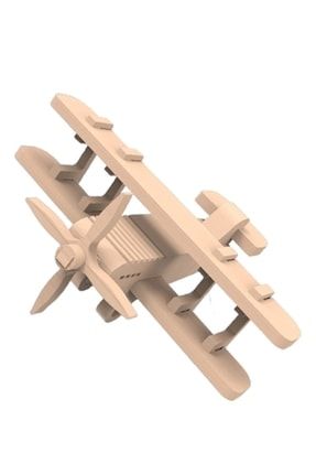 3d Ahşap Puzzle Akrobasi Uçağı Ölçüleri 5x5x3 Cm Dir 3D Maket 01