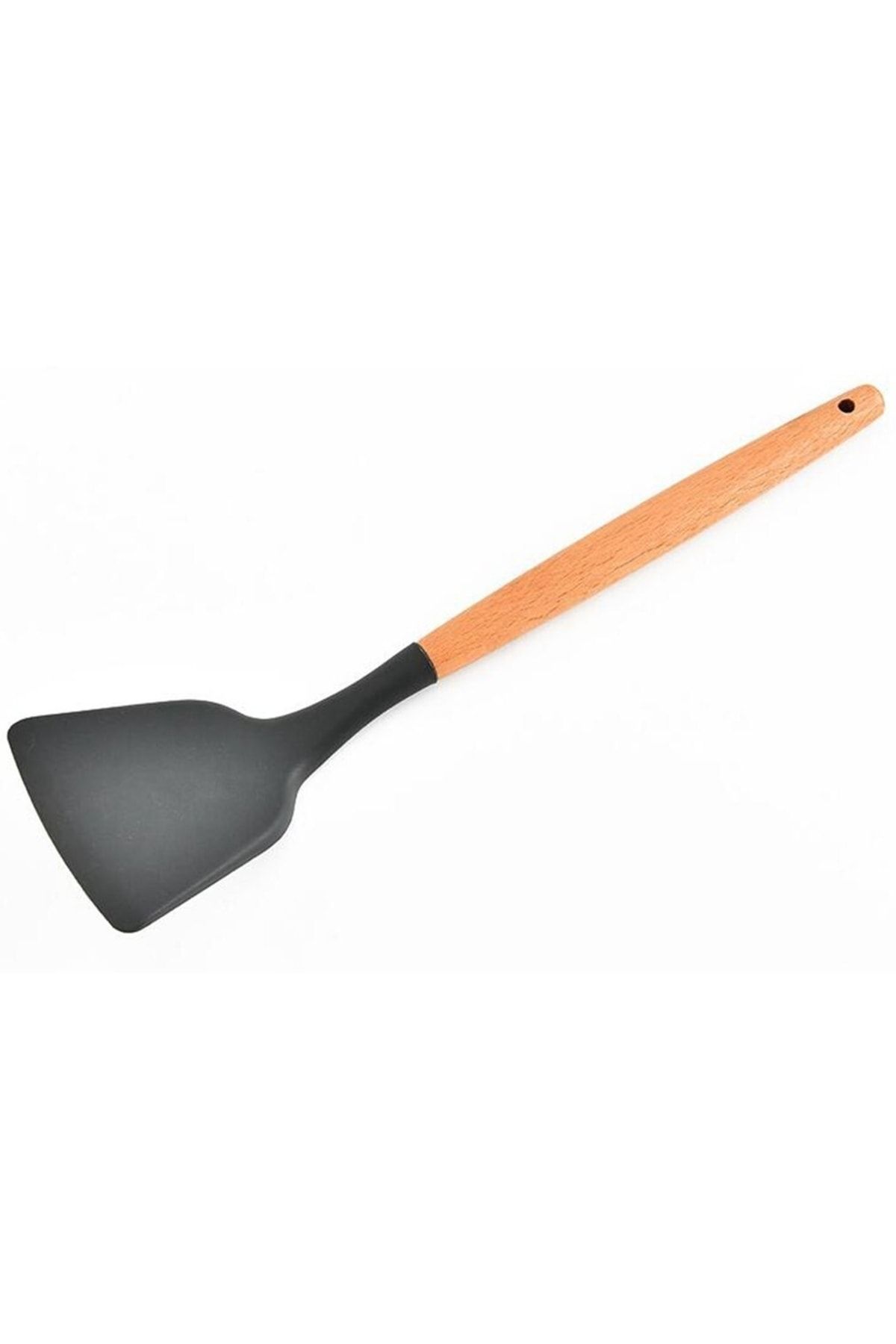 Bambu Saplı Silikon Spatula Siyah