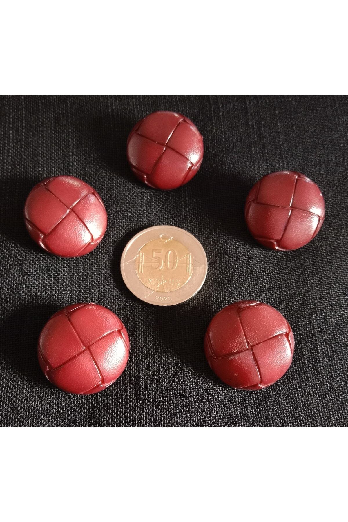 Elitt Deri Erkek Yelek Çeket Düğmesi Bordo