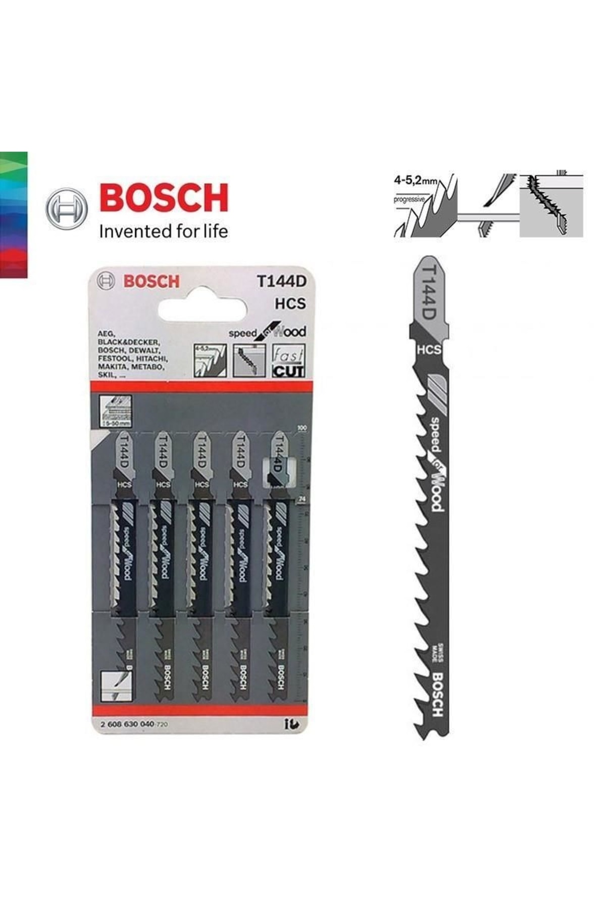 Bosch Dekupaj Testere Ucu 5'li T144d