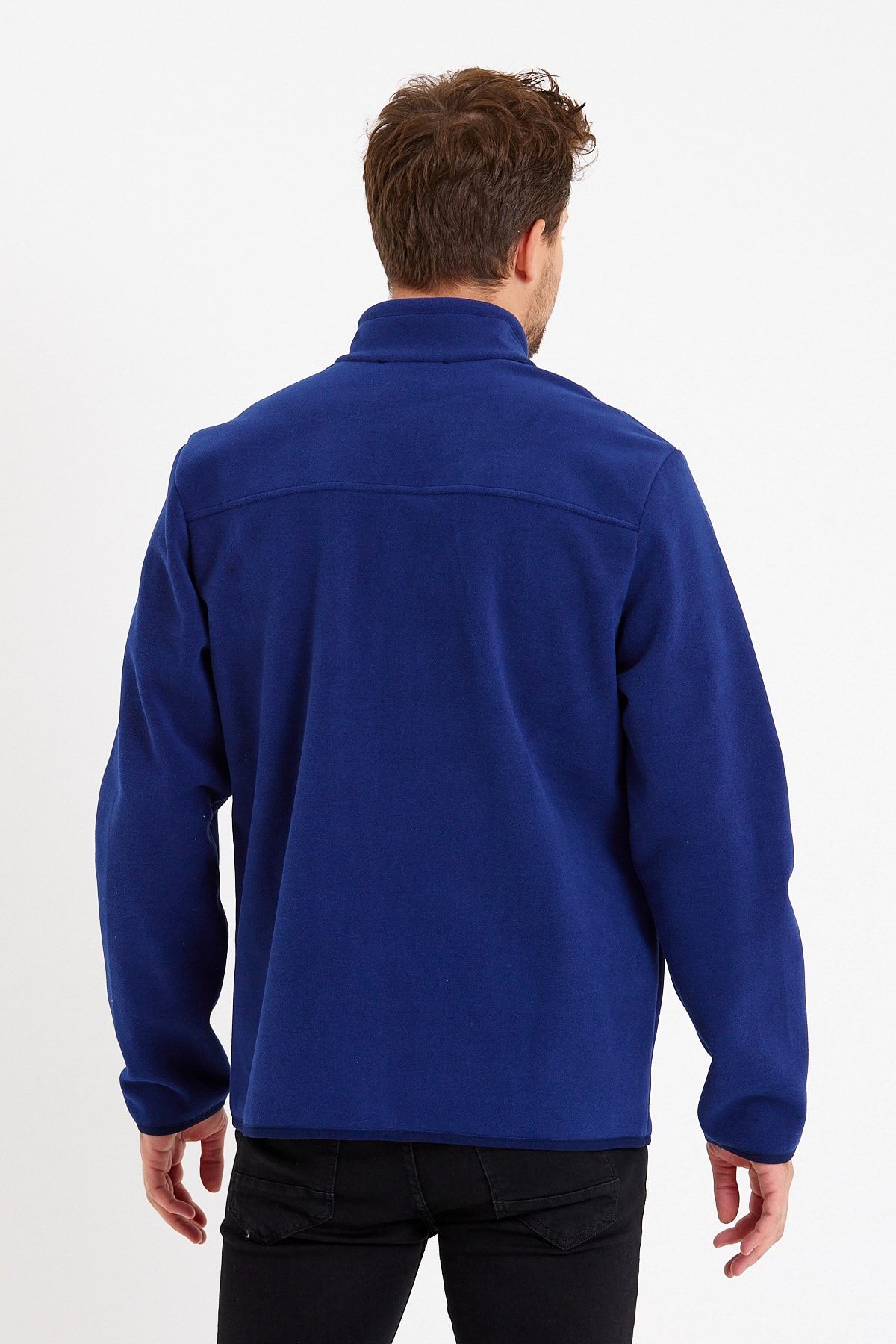 VERDONE-Men's Softshell Indigo Coat Windproof Compatible with Changing Weather Conditions 5