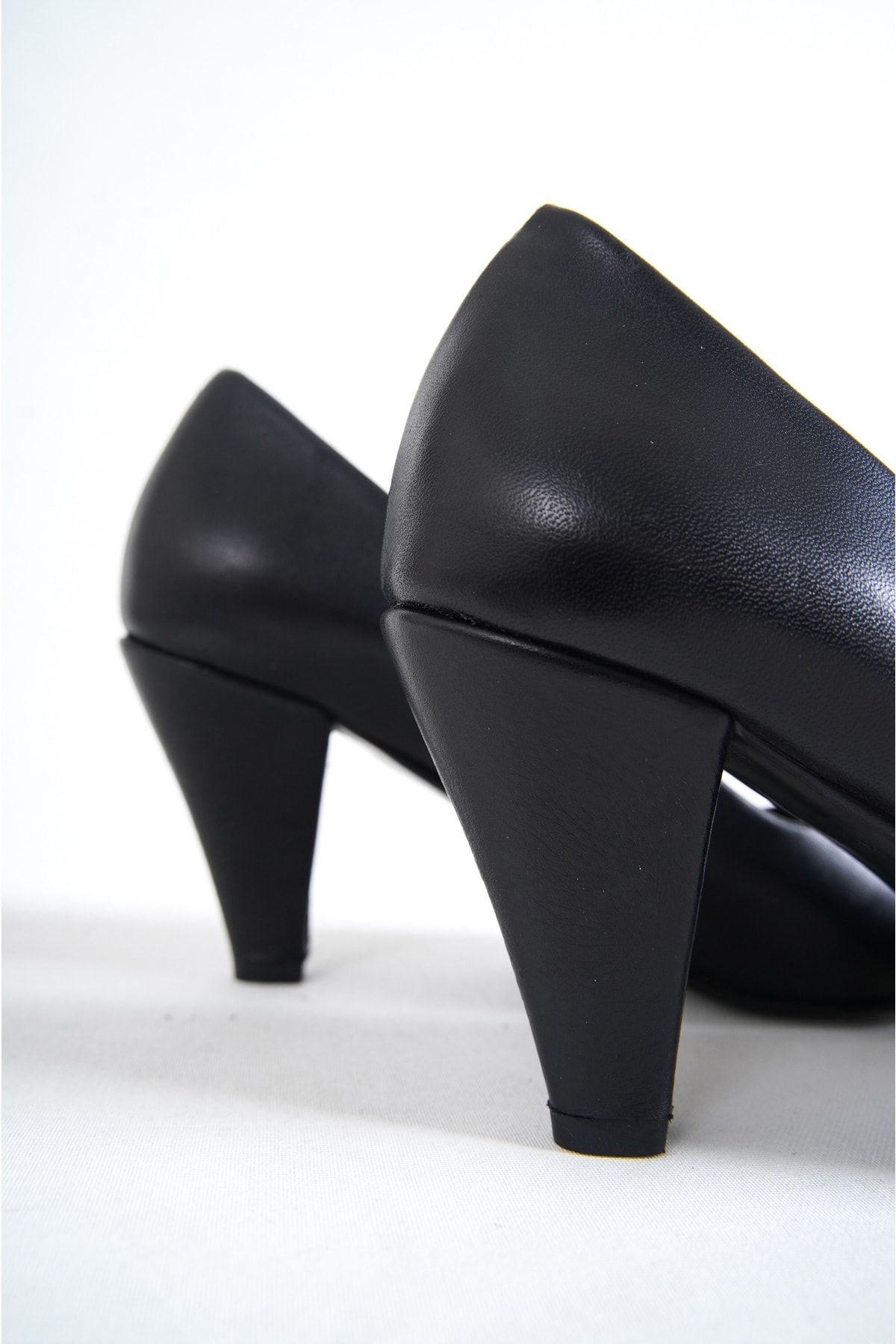 Deripabuc-Genuine Leather Black Women's Heeled Leather Shoes Trc-0301 7