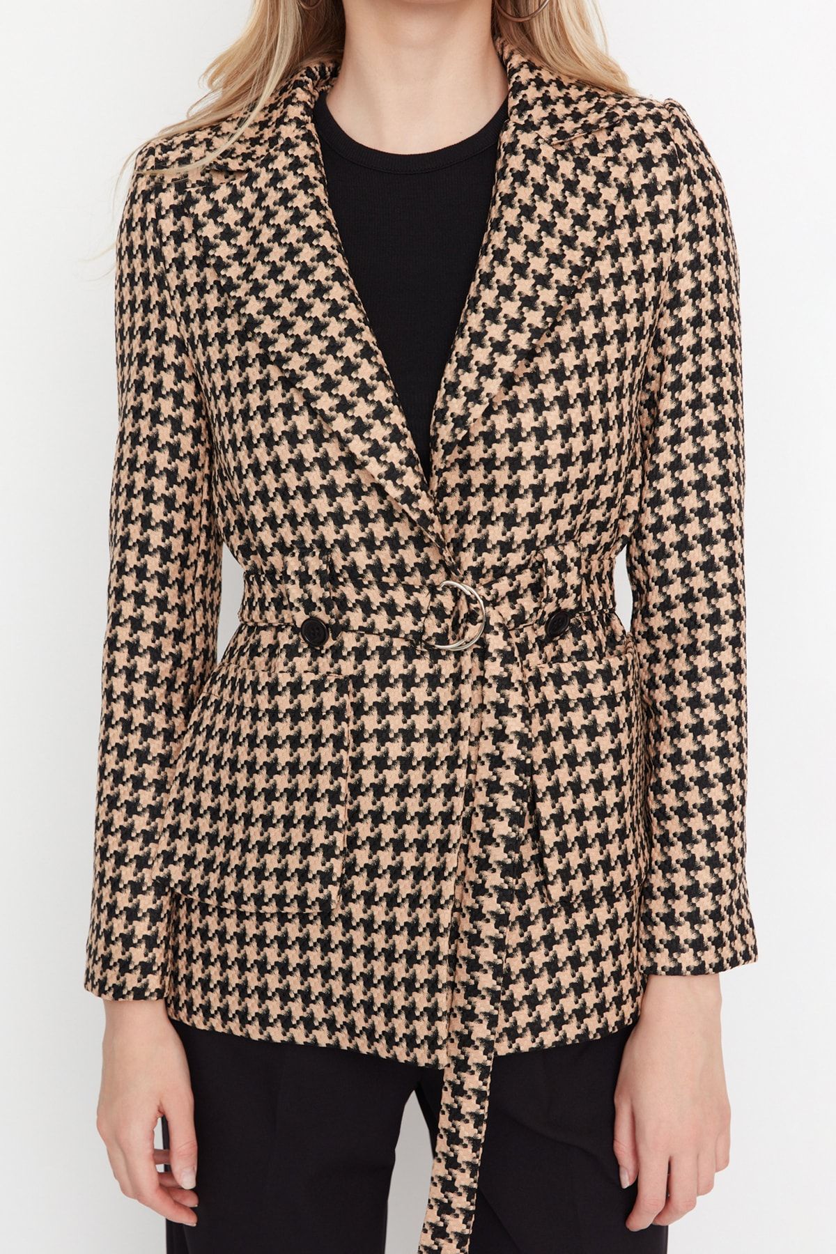 Trendyol Collection Blazer Beige Regular Fit Fast ausverkauft NA9787