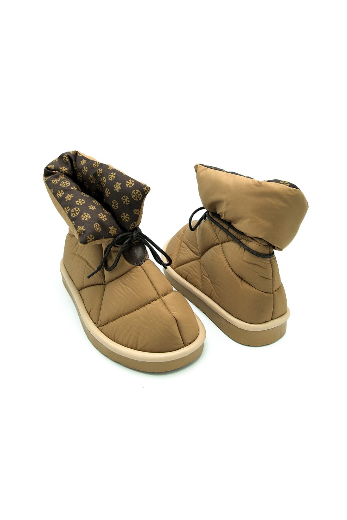 DUYGUSHOESBAG Paraşüt Kumaş Kadın Kar Botu görsel 3