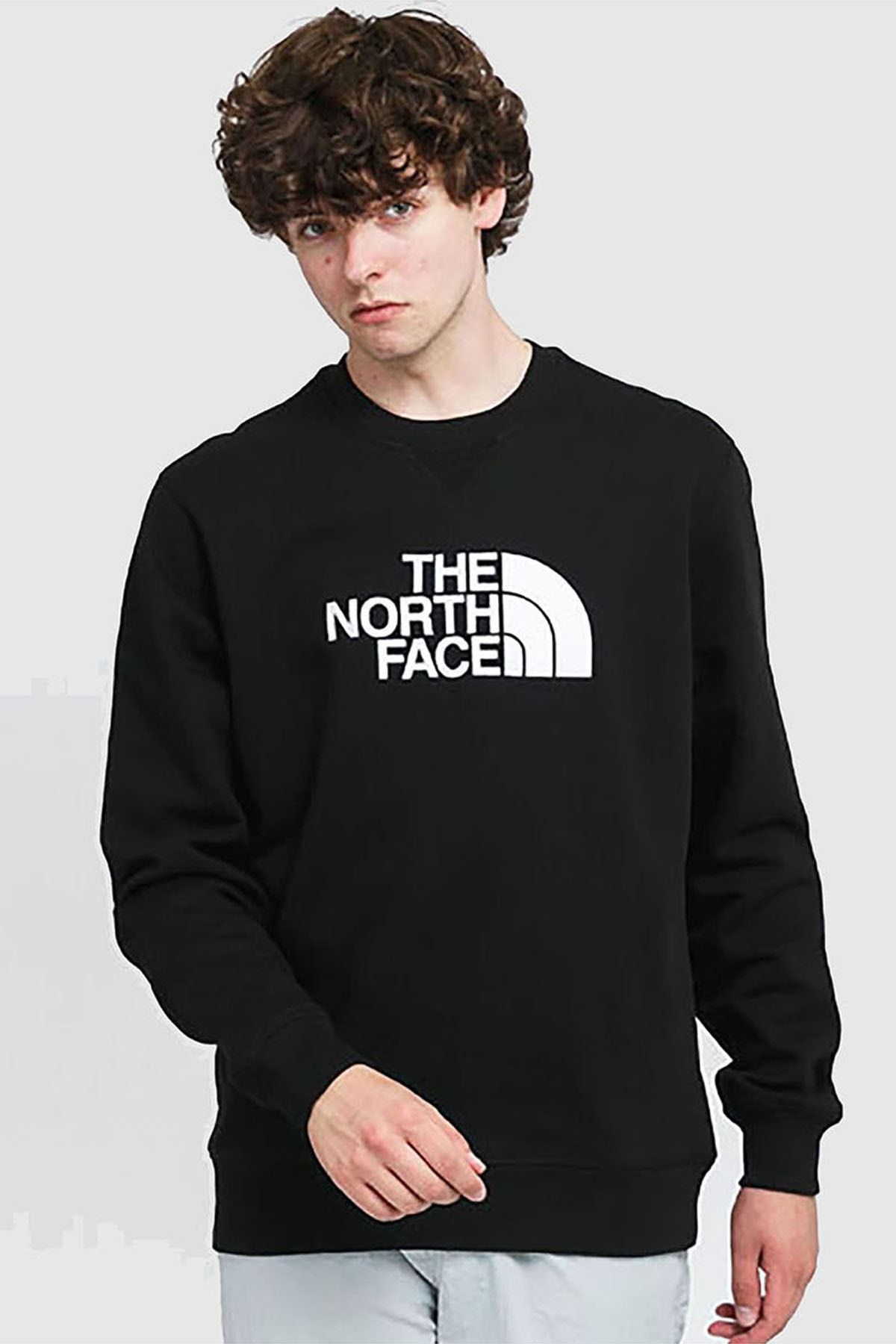 سویشرت ورزشی مشکی مردانه دوچرخه سواری Yaka پیراهن خدمه Peak Crew NF0A4SVRKY41 The North Face