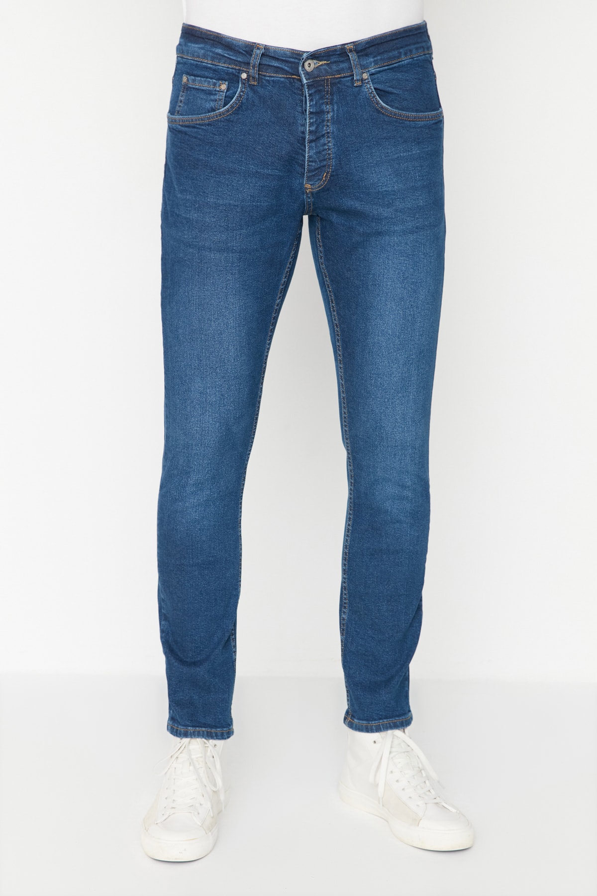 Trendyol Collection Jeans Dunkelblau Slim