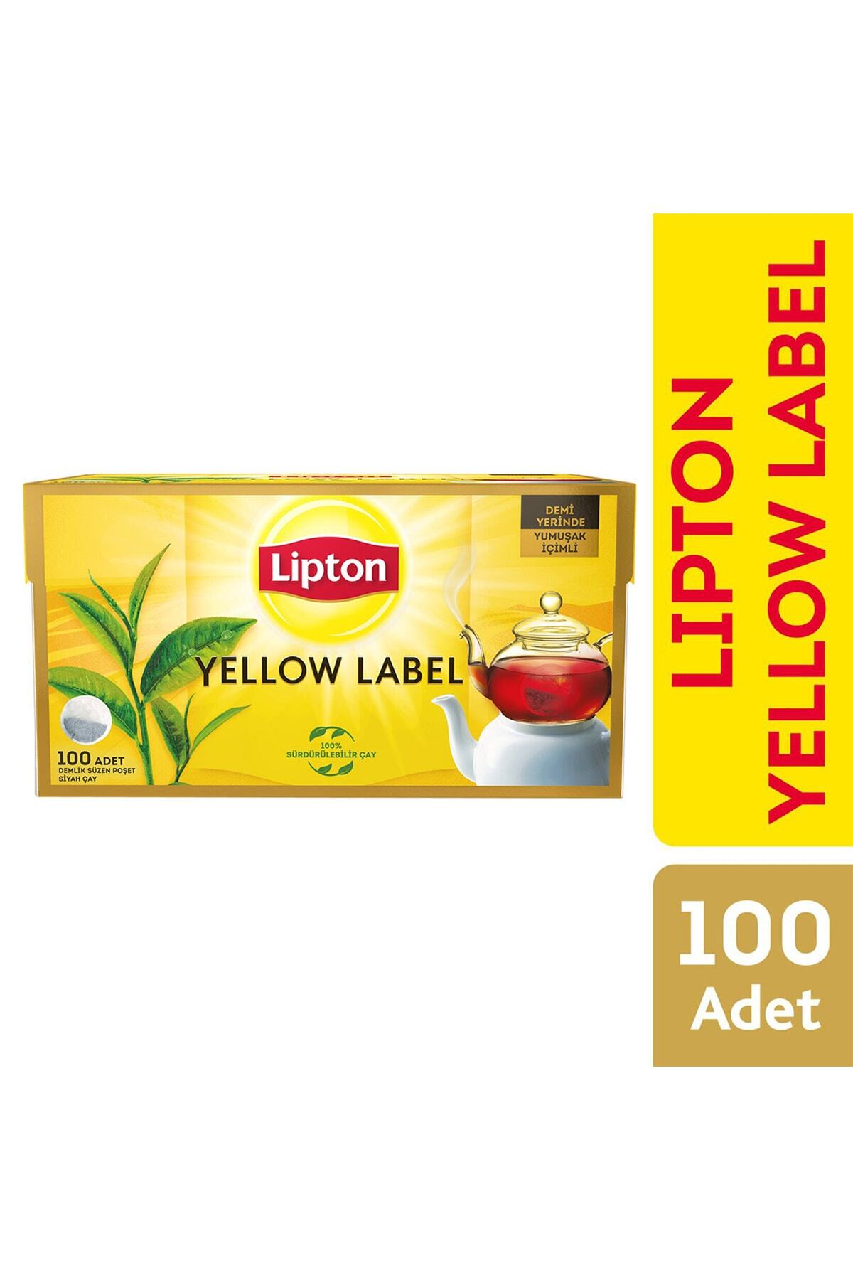 چای کیسه‌ای زرد لیبل دم‌کرده 100 عددی بسته 2 عددی
