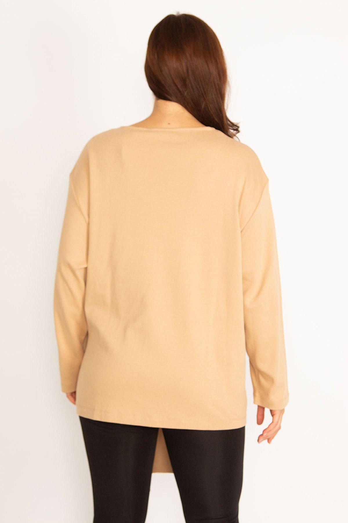 Şans Große Größen in Sweatshirt Braun Regular Fit Fast ausverkauft QV9713