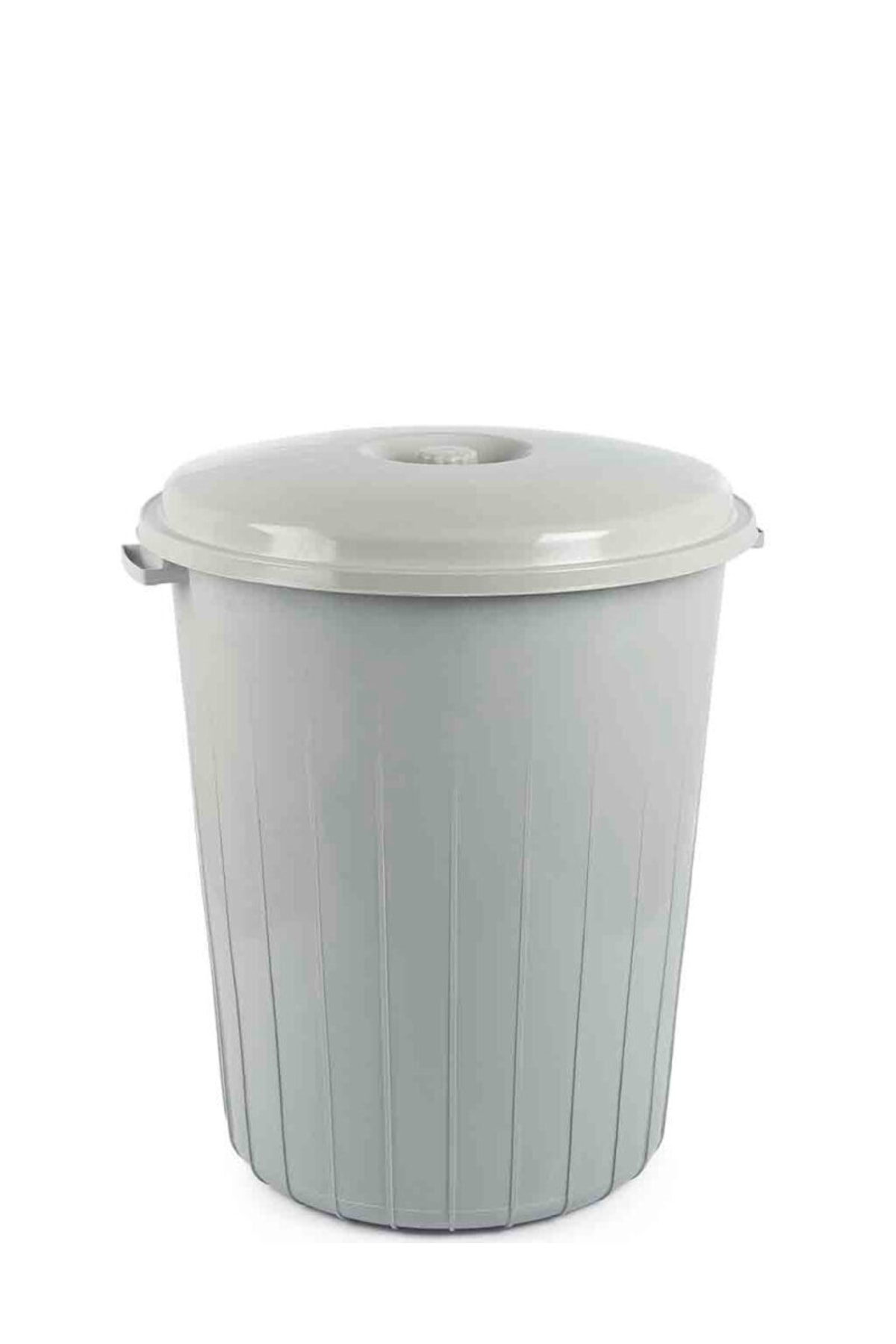 NESS AVM 35 Lt Kapaklı Yuvarlak Plastik Büyük Boy Çöp Kovası Su Et Kovası Balkon Kovası Bahçe Kovası Kilitsiz