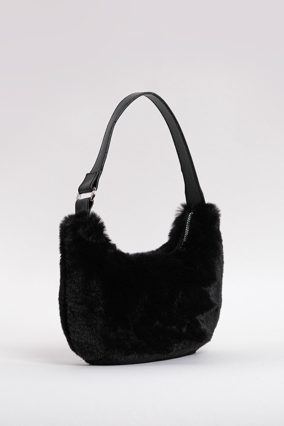 Topshop black best sale fur bag