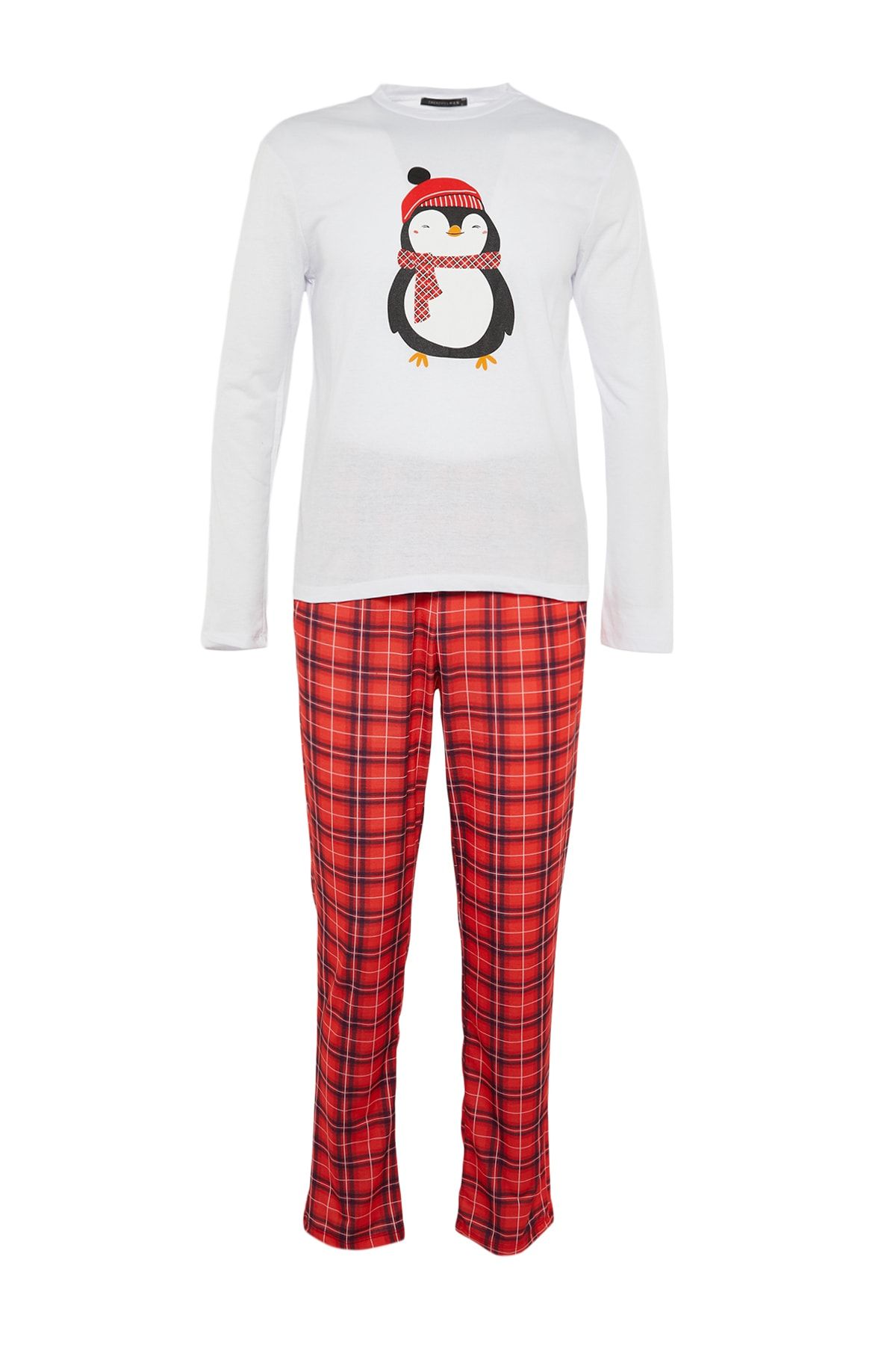 Trendyol Collection-Πολύχρωμες κανονικές πλεκτές πιτζάμες Οικογενειακός συνδυασμός TMNAW23PT00051 6