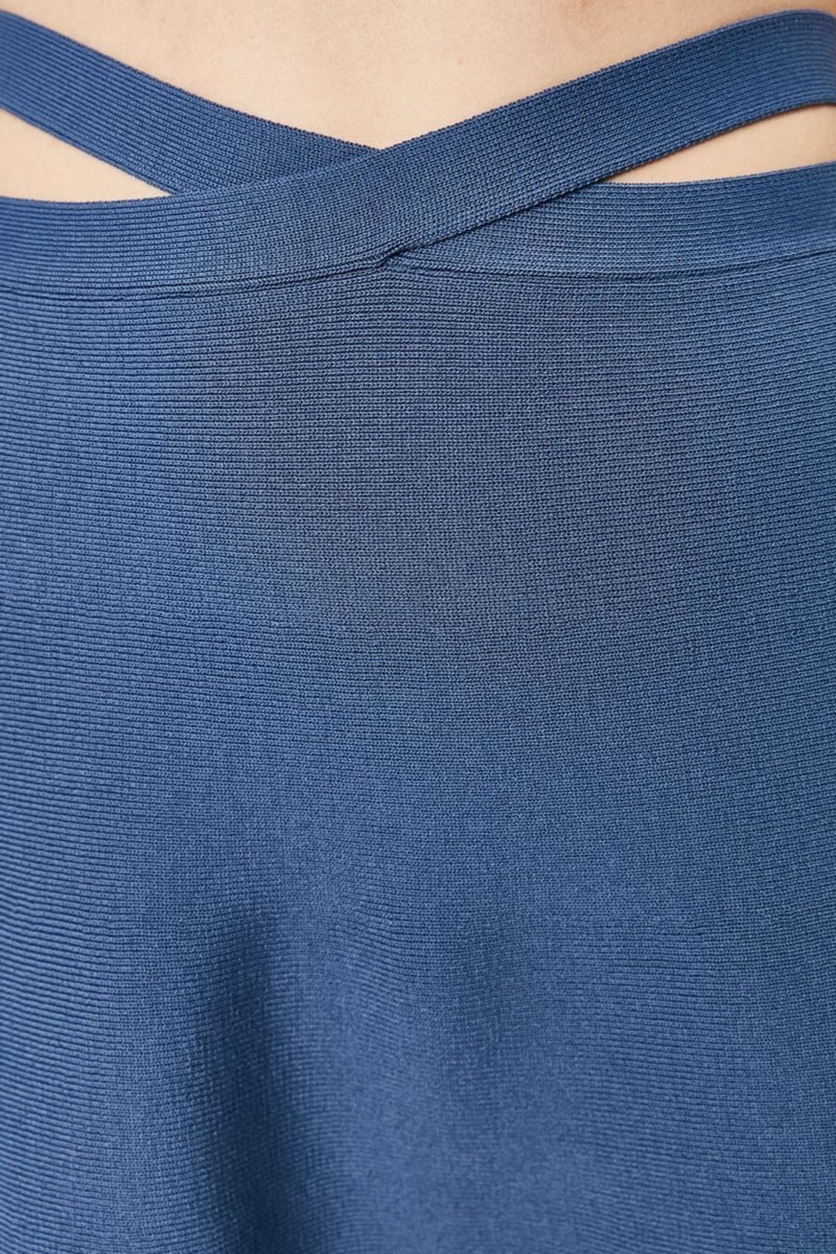 JOIN US-Mini Flared Skirt with Cross Tie Waist Detail 4