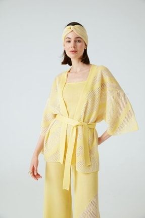 Verev Ajurlu Sarı Kimono 2022S034300