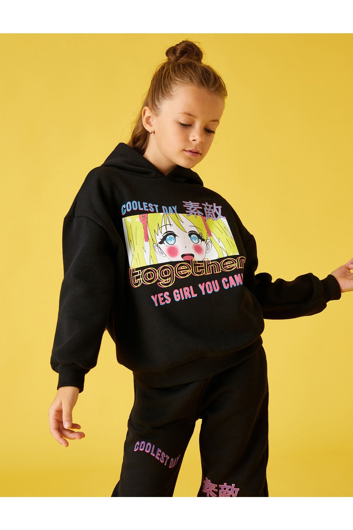 Koton Sweatshirt Schwarz Oversized