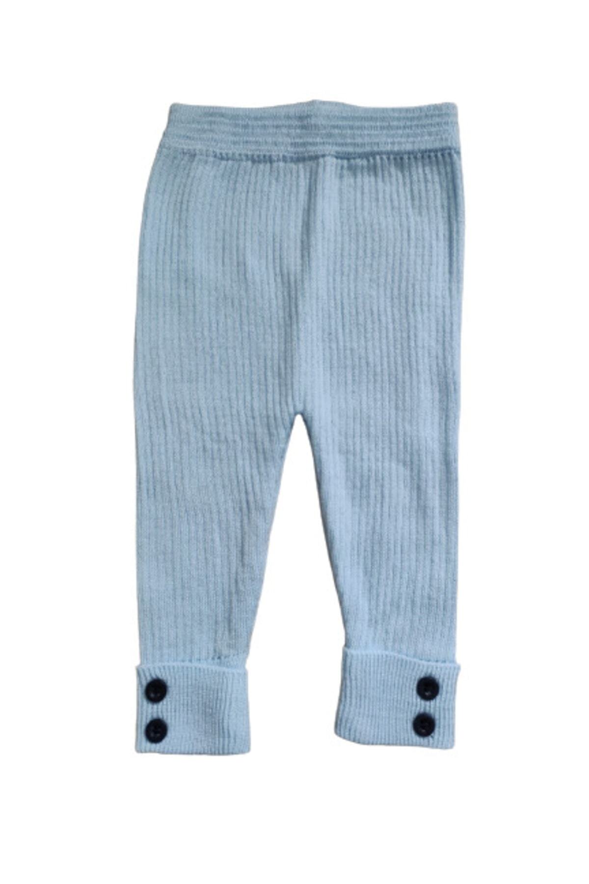 gogo bici Düğme Detaylı Fitilli Bebek Triko Tayt fotoğrafı 2 (önizleme)