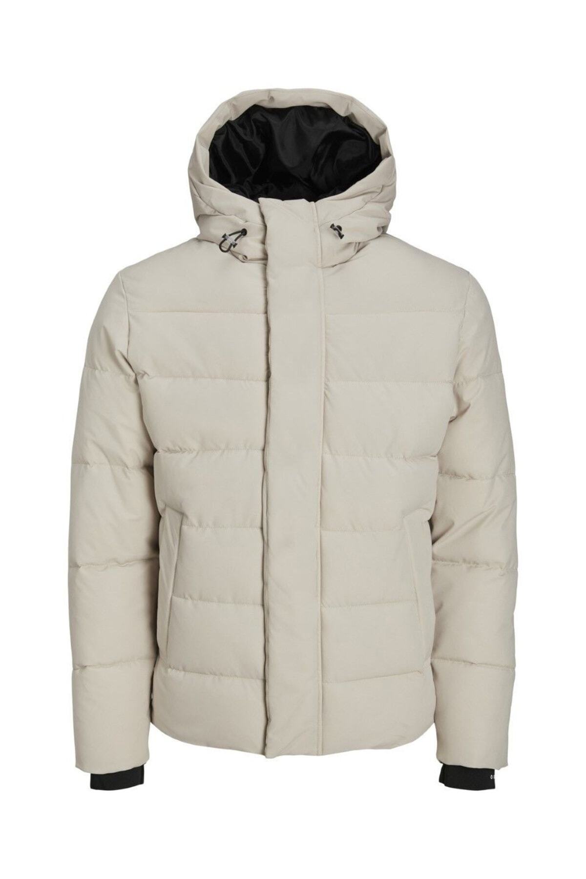 جک اند جونز کت مردانه جک جونز Jorclean Puffer Jacket 12215132-Moonbeam Beige