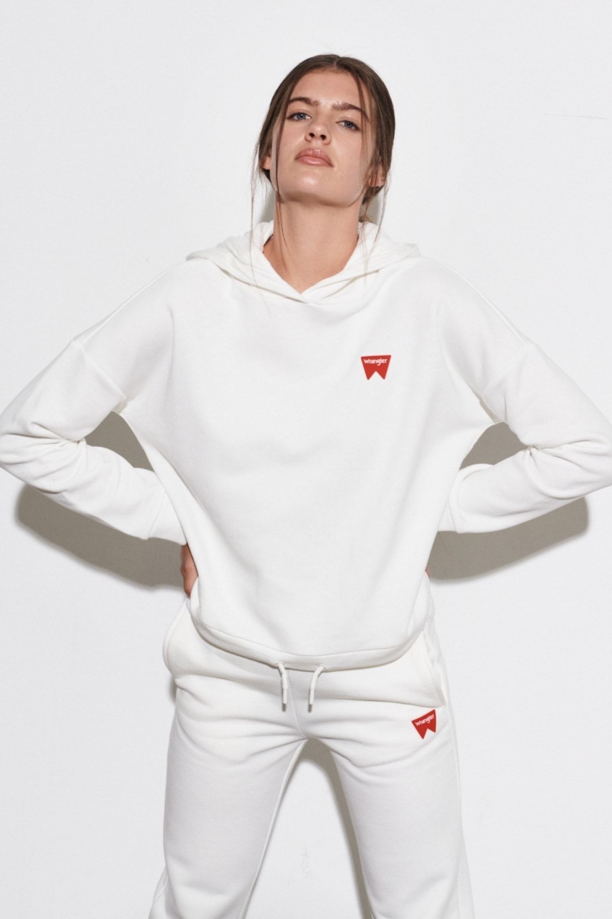 Wrangler Sweatshirt White Loose Fit