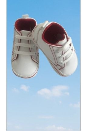 Unisex Beyaz Bebek Deri Ayakkabı patik7800