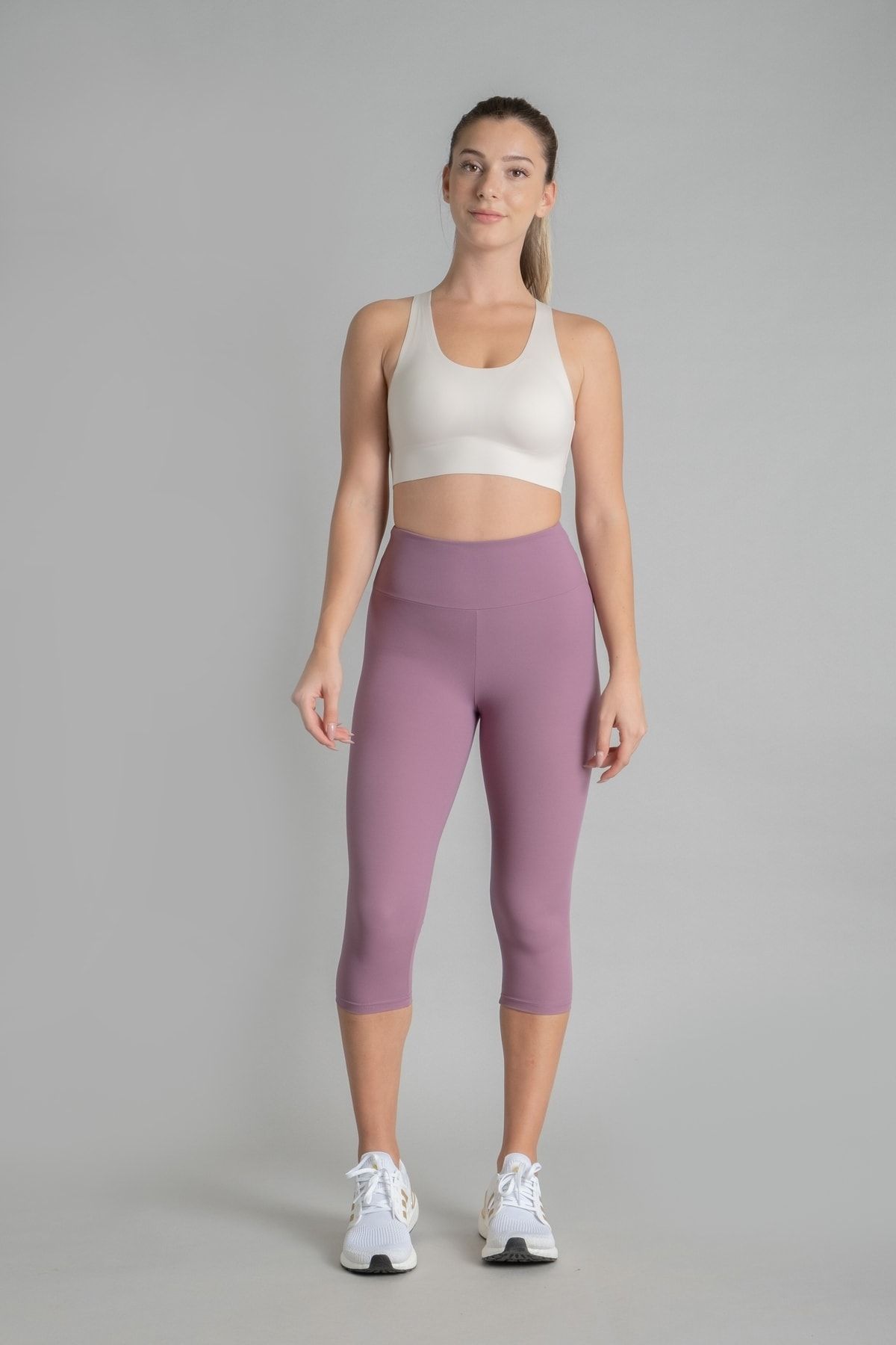 Vienfit Women's High Waist Push Up Tights Yoga Leggings Lilac 7/8 Length -  Trendyol