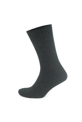 4'lü Thermal Etkili Ince Örgülü Kışlık Çorap, Lambswool Yünlü KRL1