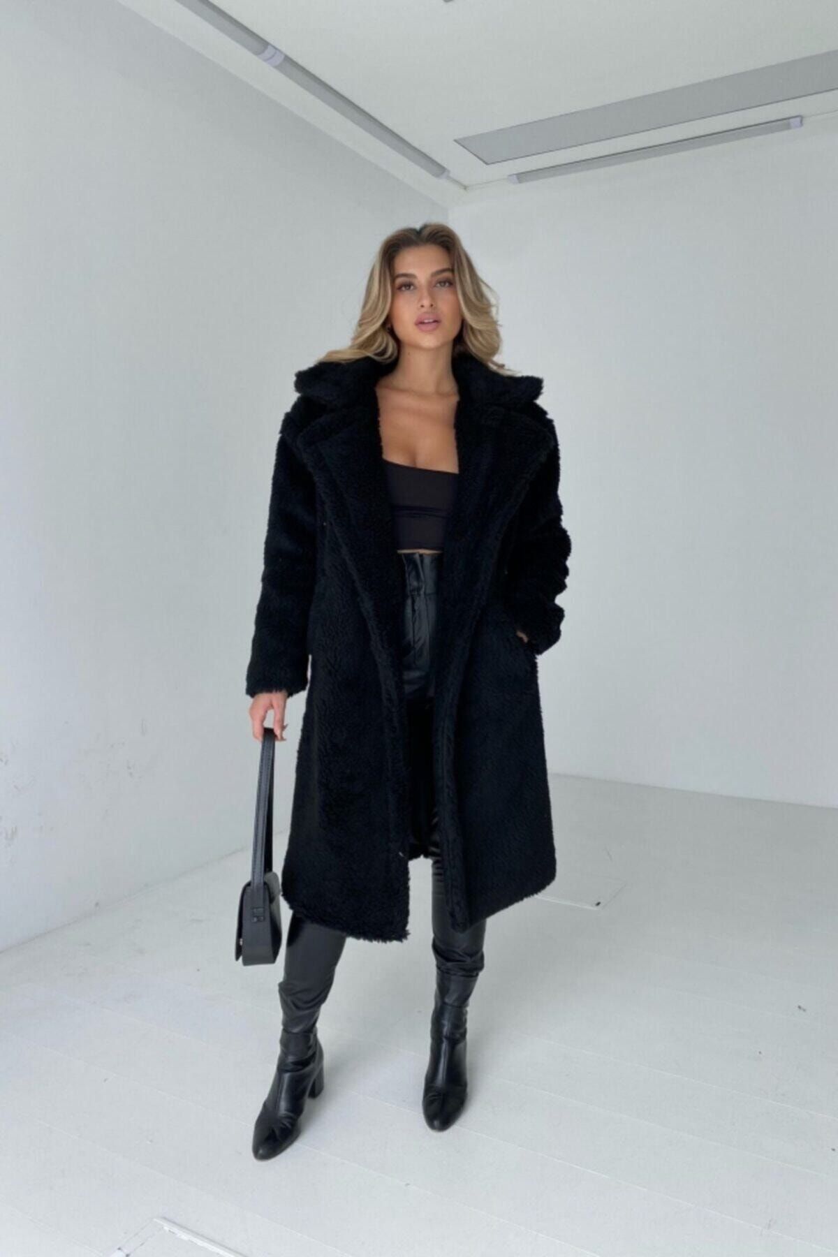 Dual pocket faux fur teddy 2025 jacket