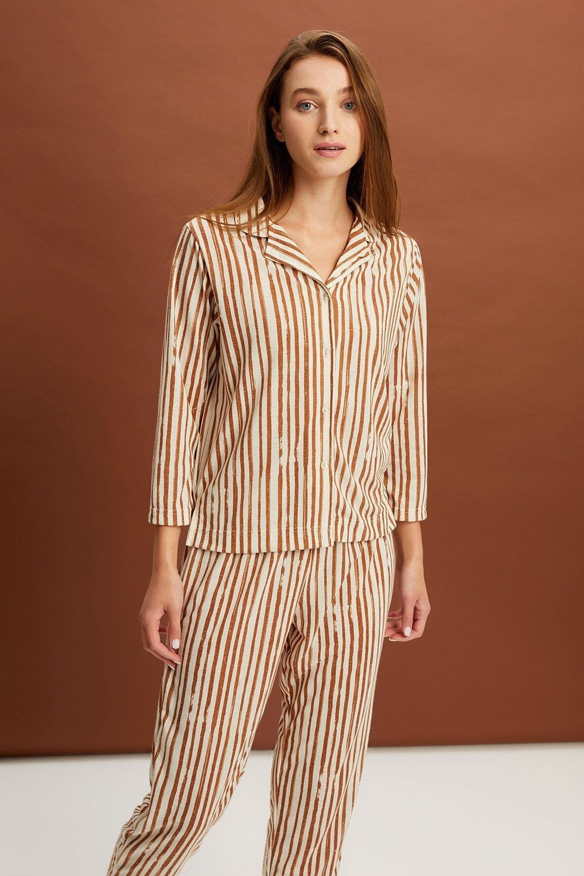 Şahinler Kadın Çizgili Pijama 21414