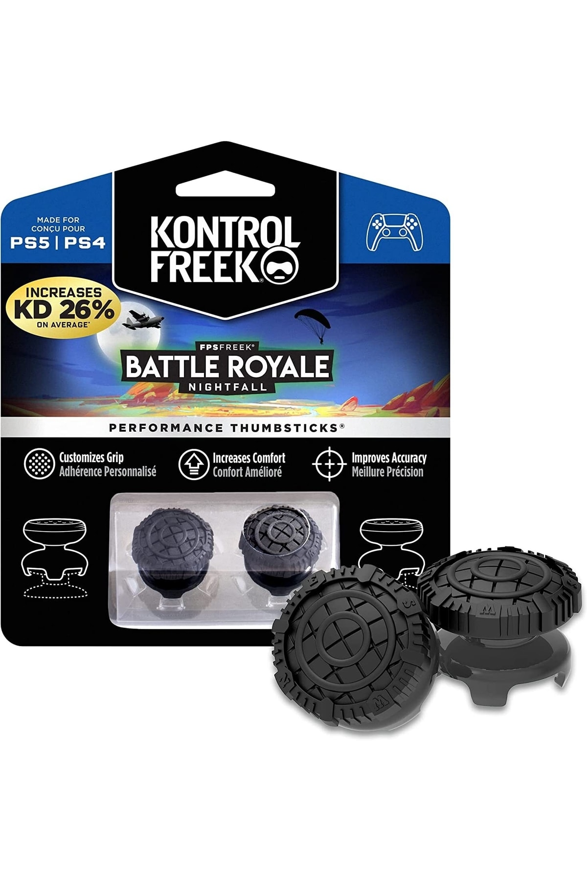 Kontrolfreek Battle Royale V1 Ps5 & Ps4 Analog Koruyucu Yükseltici Profesyonel Oyun Kolu Aksesuarı