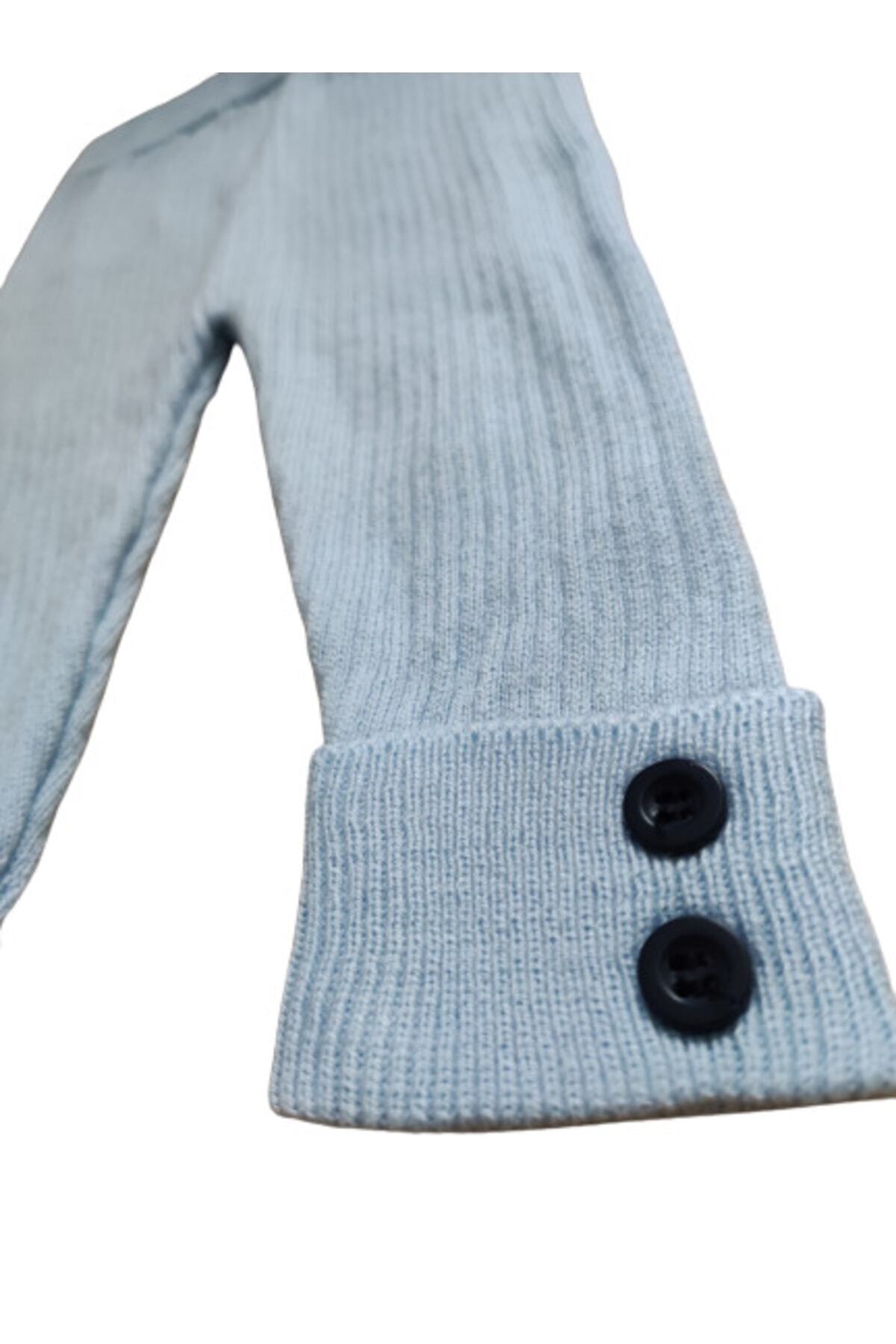 gogo bici Düğme Detaylı Fitilli Bebek Triko Tayt fotoğrafı 3 (önizleme)