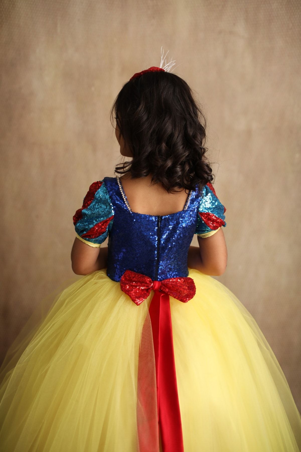 black white wedding Snow White Costume Birthday Concept Fluffy