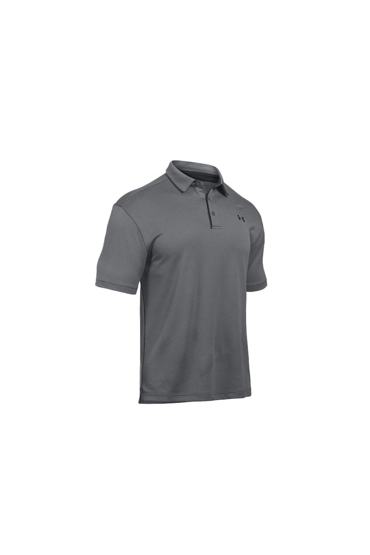 Grey under armour polo shirt deals