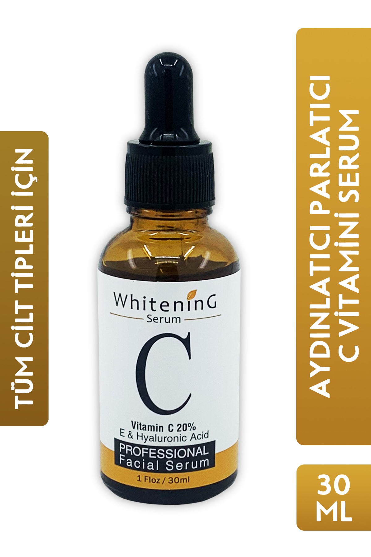 MÖOYAM Aydınlatıcı Parlatıcı Cilt Serumu %20 C Vitamini + E Vitamini + Hyaluronik Asit Yüz Serum 30ml