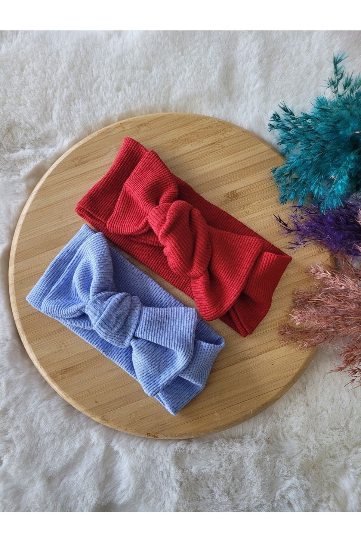 SeherBebeButik Set De 2 Bandane Cu Nervuri Colorate Pentru Fete Femeie - Single Dimension