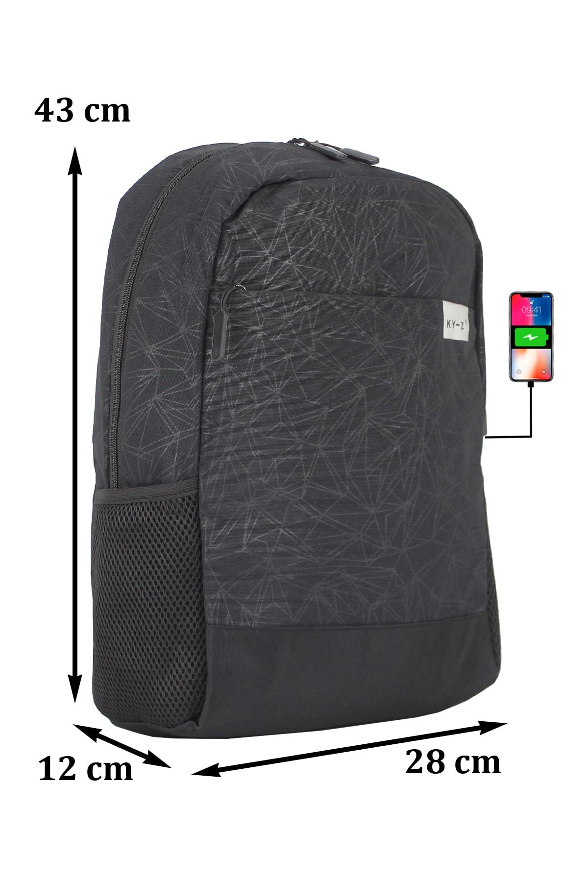 Black backpack deals with side pockets
