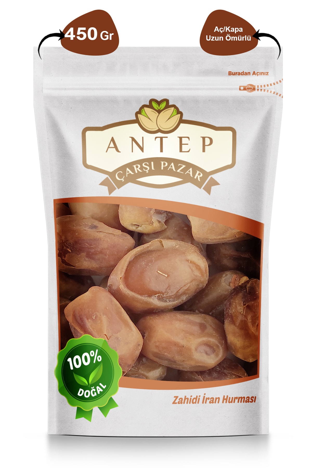 Antep Çarşı Pazar Zahidi Iran Hurması | 450 Gr.