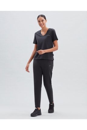 W New Basics V Neck T-Shirt Kadın Siyah Tshirt - S212399-001
