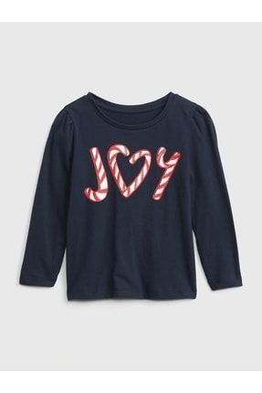 Kız Bebek Lacivert %100 Organik Pamuk T-shirt 777126