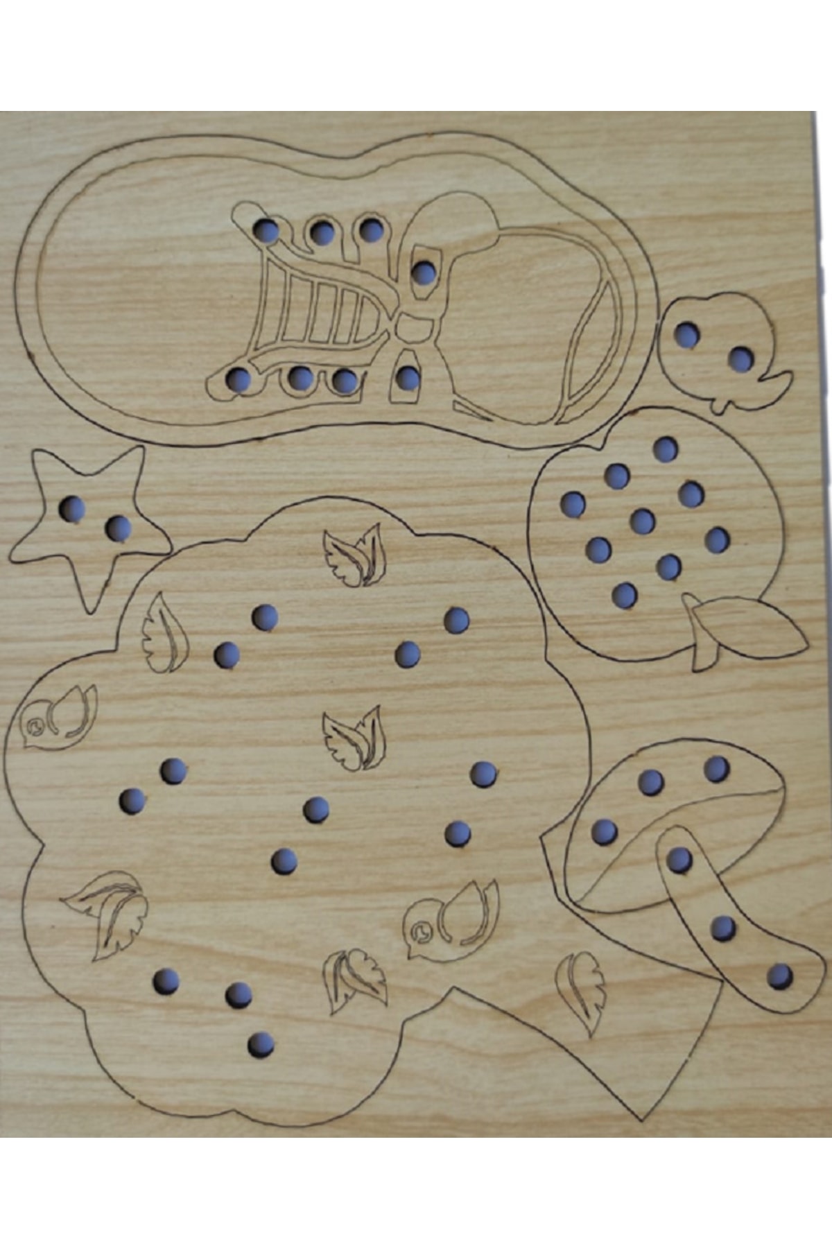 Trendy Toys Eğitici Ahşap Ip Geçirme Örgü Seti 25 Parça Montessori El Kası Geliştirme fotoğrafı 5 (önizleme)