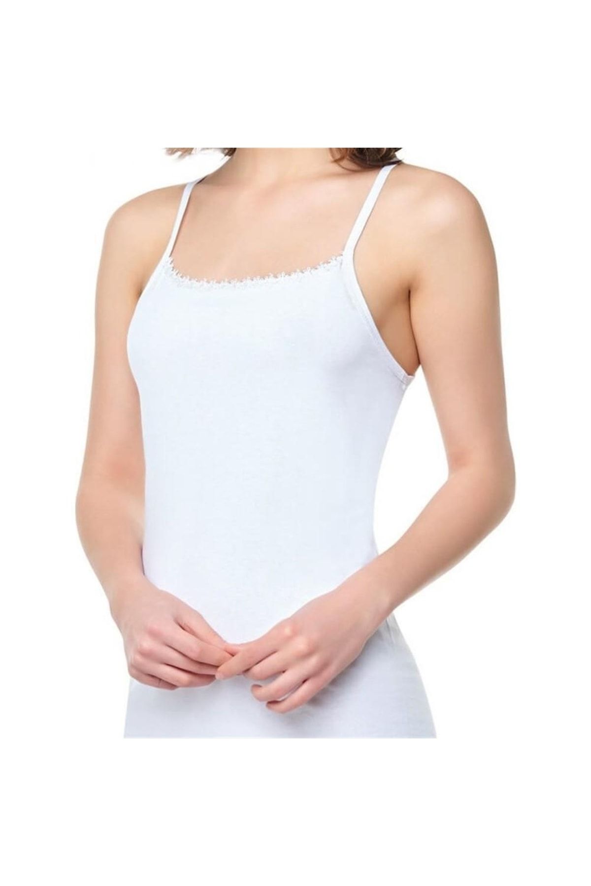 Nazar Star Rope Strap Daisy Tank Top Alb Femeie - S