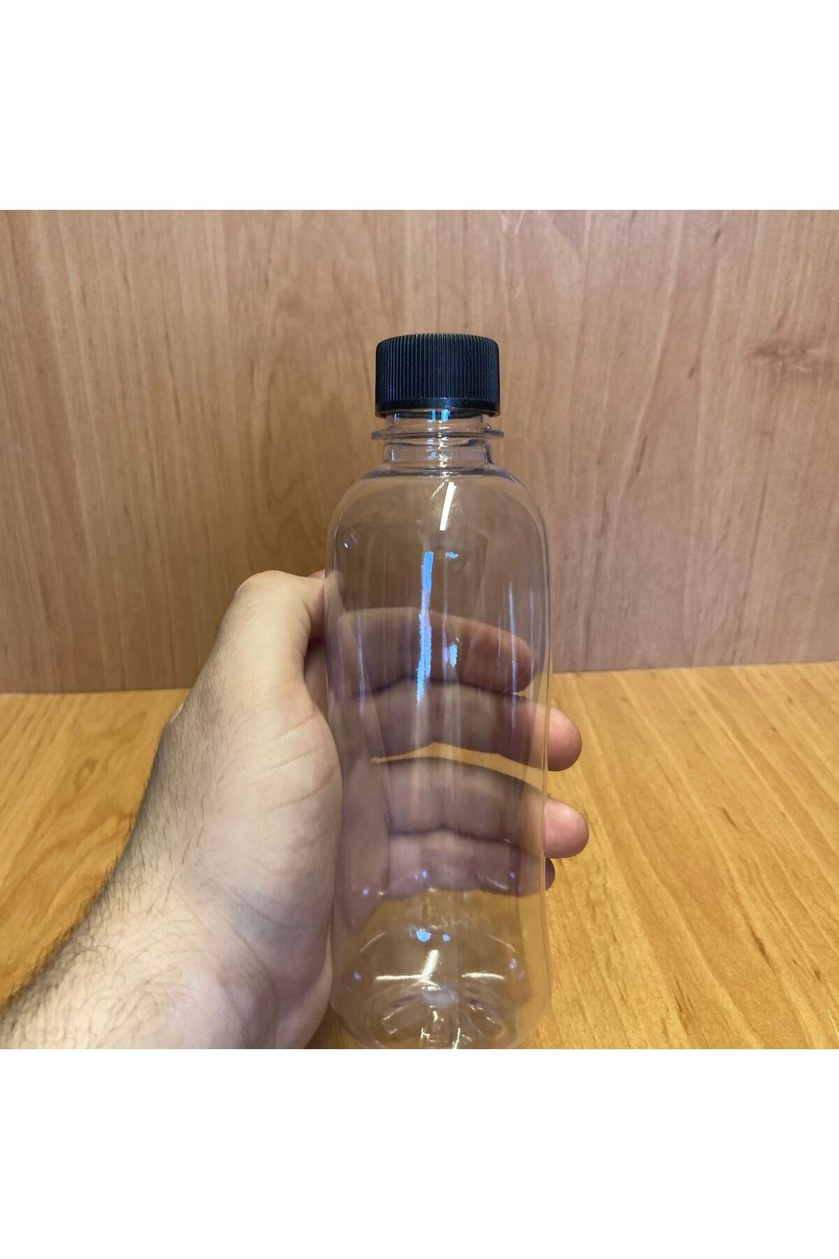 Pause Art Home-330 Cc Flat Model Pet Bottle - Black Lid - 330 Ml Empty Pet Bottle (10 Pieces) 2