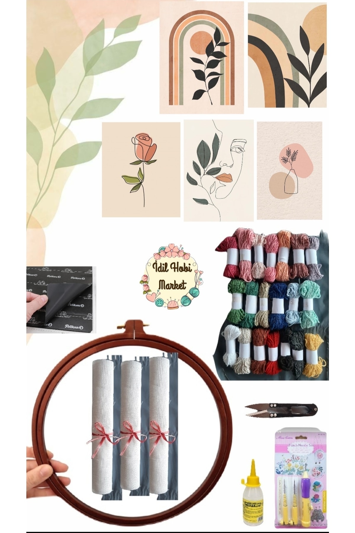 İDİL 33 Parça Büyük Punch Seti -bohem Floral Model 02