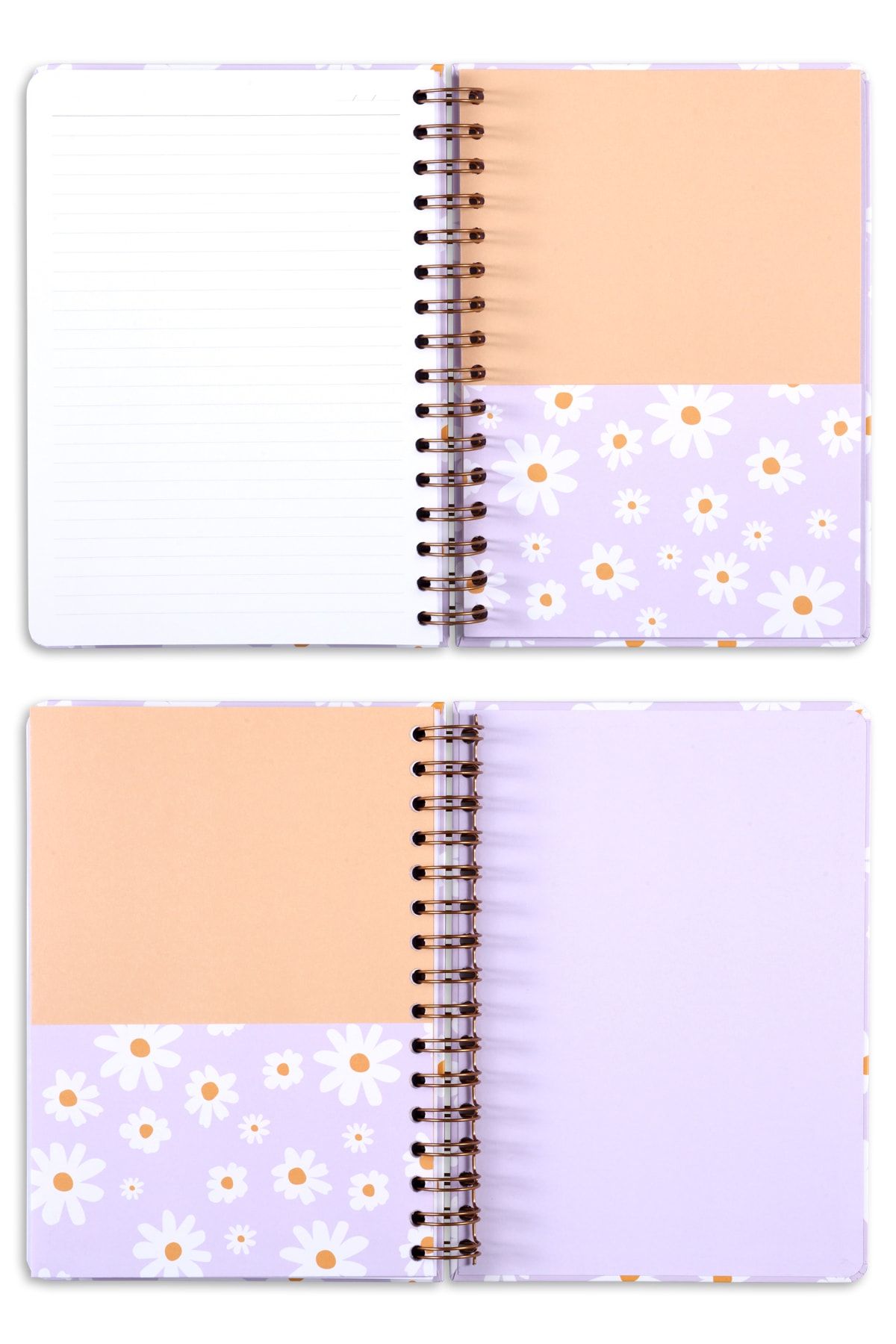 Matt Notebook-A5 15x21 Cm Spiral Lined Undated Notepad Daisy 5