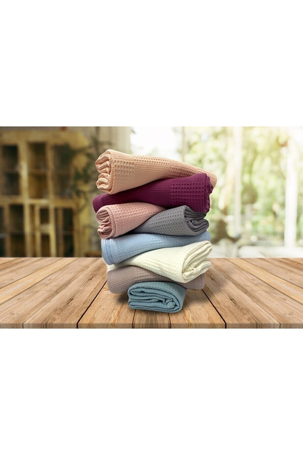 Genel Markalar %100 Pamuk Kumaştan 115x100 Bebek Pikesi Somon fotoğrafı 3 (önizleme)