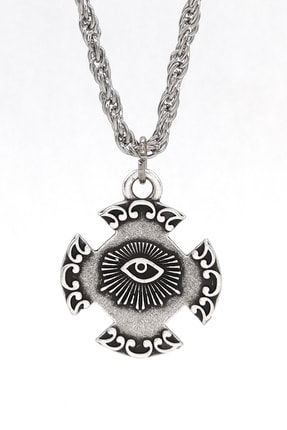 Ornate Mistik Göz Figürlü Gothic Kolye Antik Gümüş Kaplama BU00336BJ01GUMUX