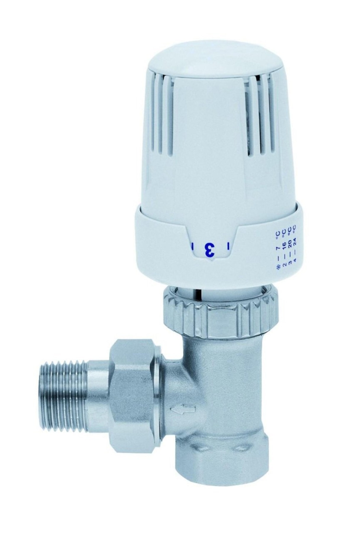 Prestij Termostatik Köşe Radyatör Vanası 1/2