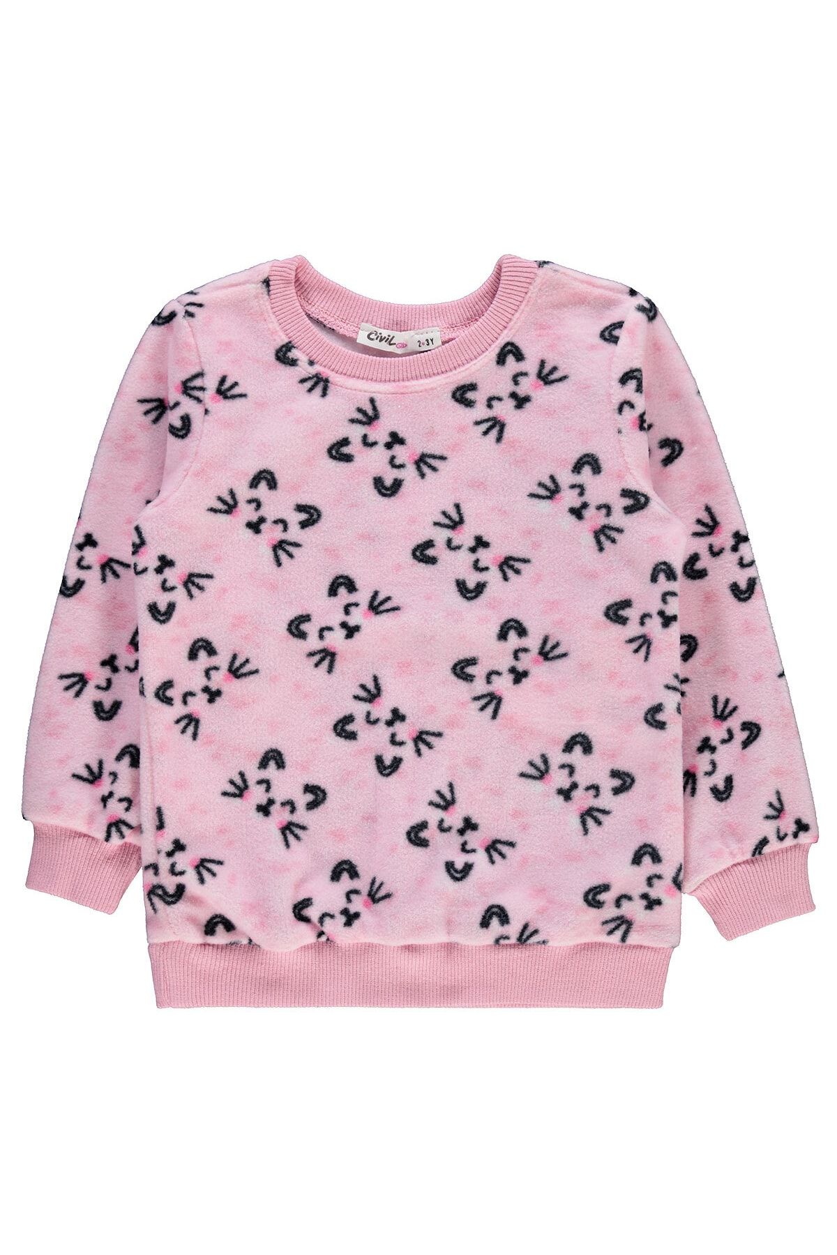 Kız Çocuk Sweatshirt 2-5 Yaş Pembe
