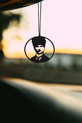 Metal Atatürk Dikiz Aynası Süsü Hediyelik Eşya Oto Aksesuar Araba Süsü MFMT00051